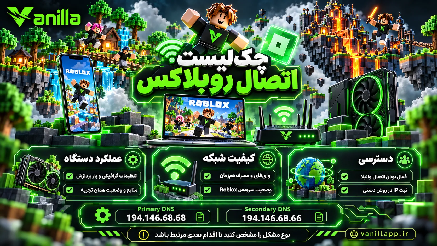 سه مسیر پیگیری مشکل Roblox: دسترسی، کیفیت شبکه و عملکرد دستگاه